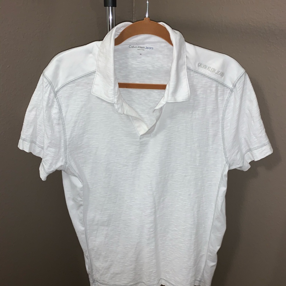 White Calvin Klein Polo size M